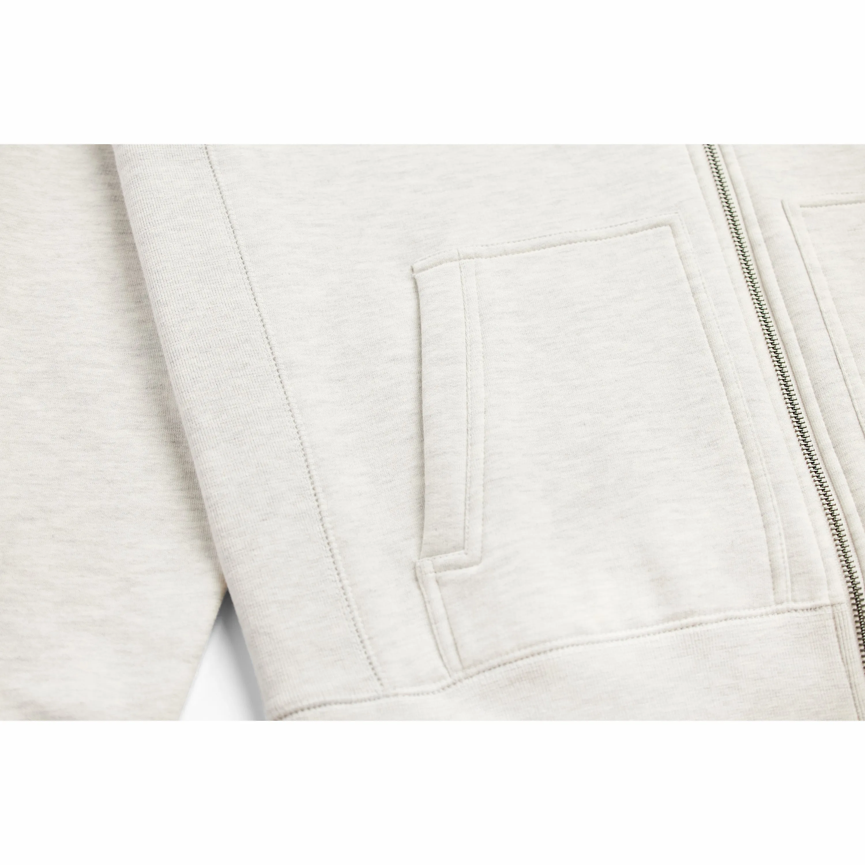 Ash Heather Organic Cotton Zip-Up Sweatshirt