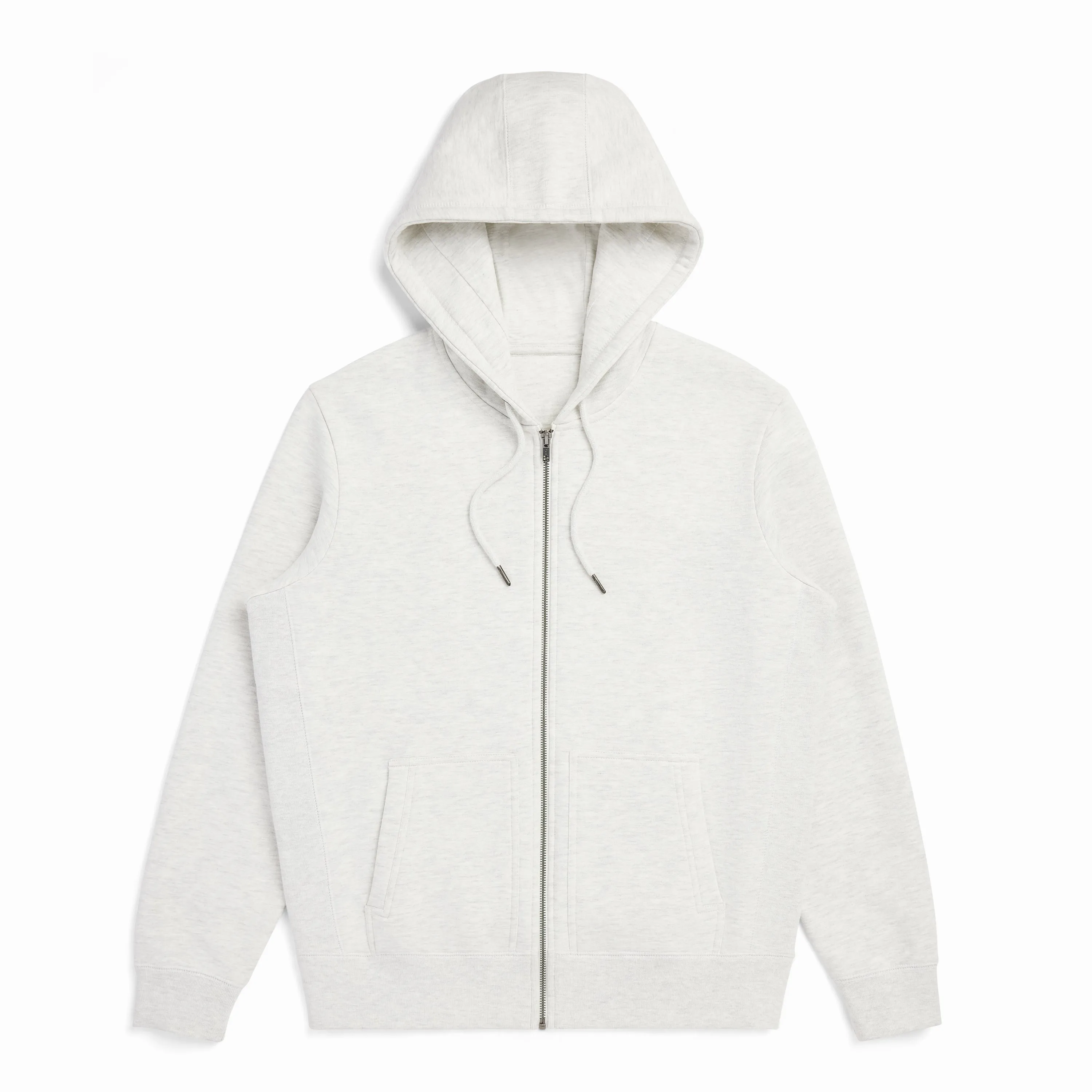 Ash Heather Organic Cotton Zip-Up Sweatshirt