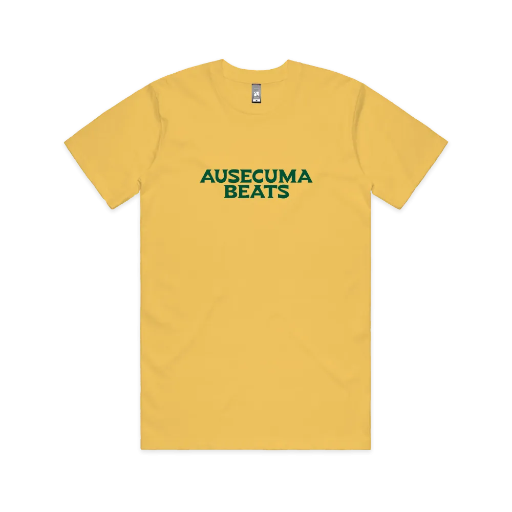 Ausecuma Beats / Cartoon Yellow T-shirt by Steve Gavan