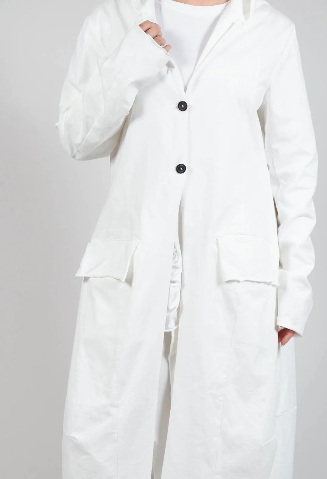 Balloon Overcoat in Starwhite