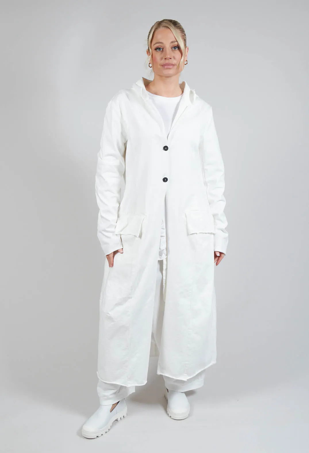 Balloon Overcoat in Starwhite