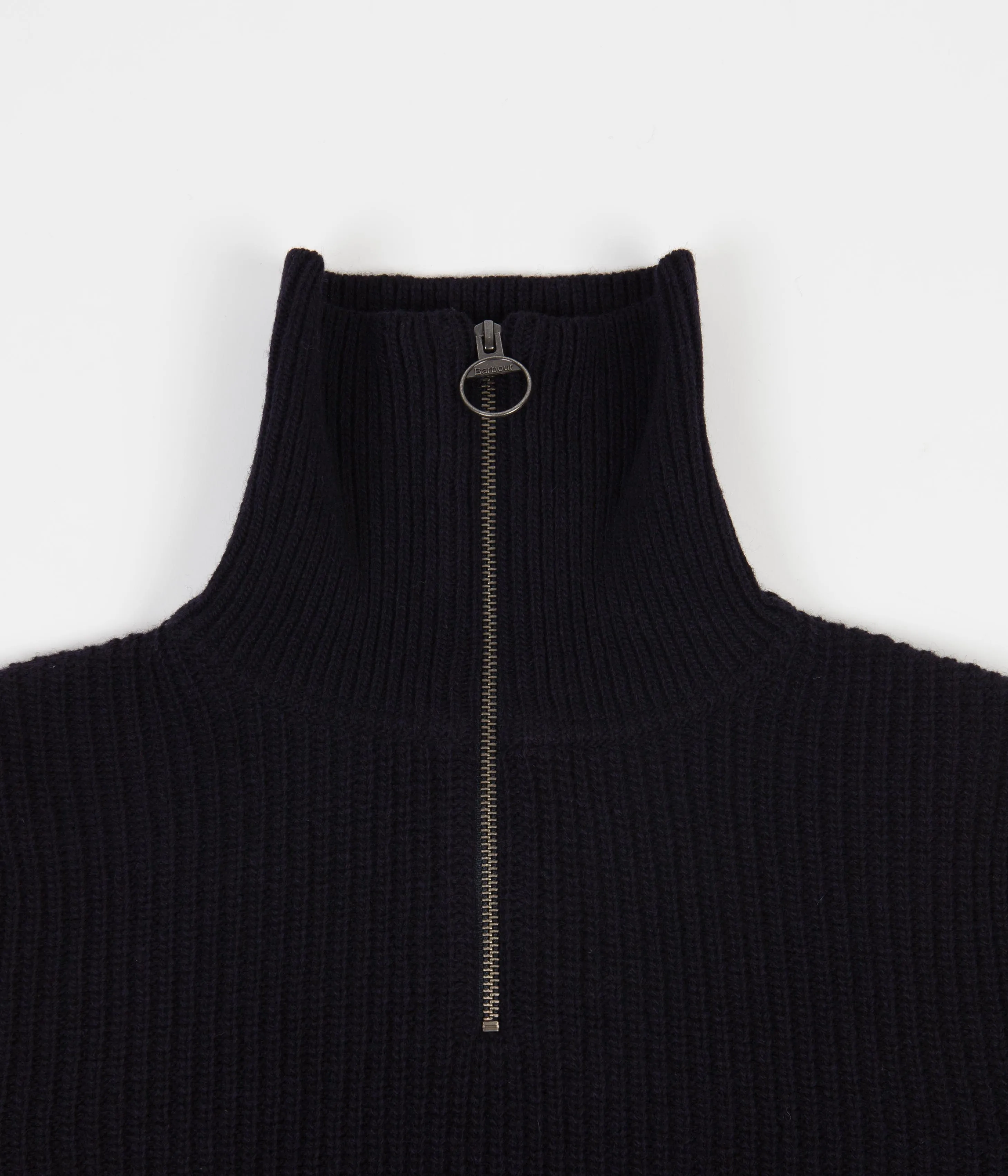 Barbour White Label Crook Knitted 1/2 Zip Sweatshirt - Navy