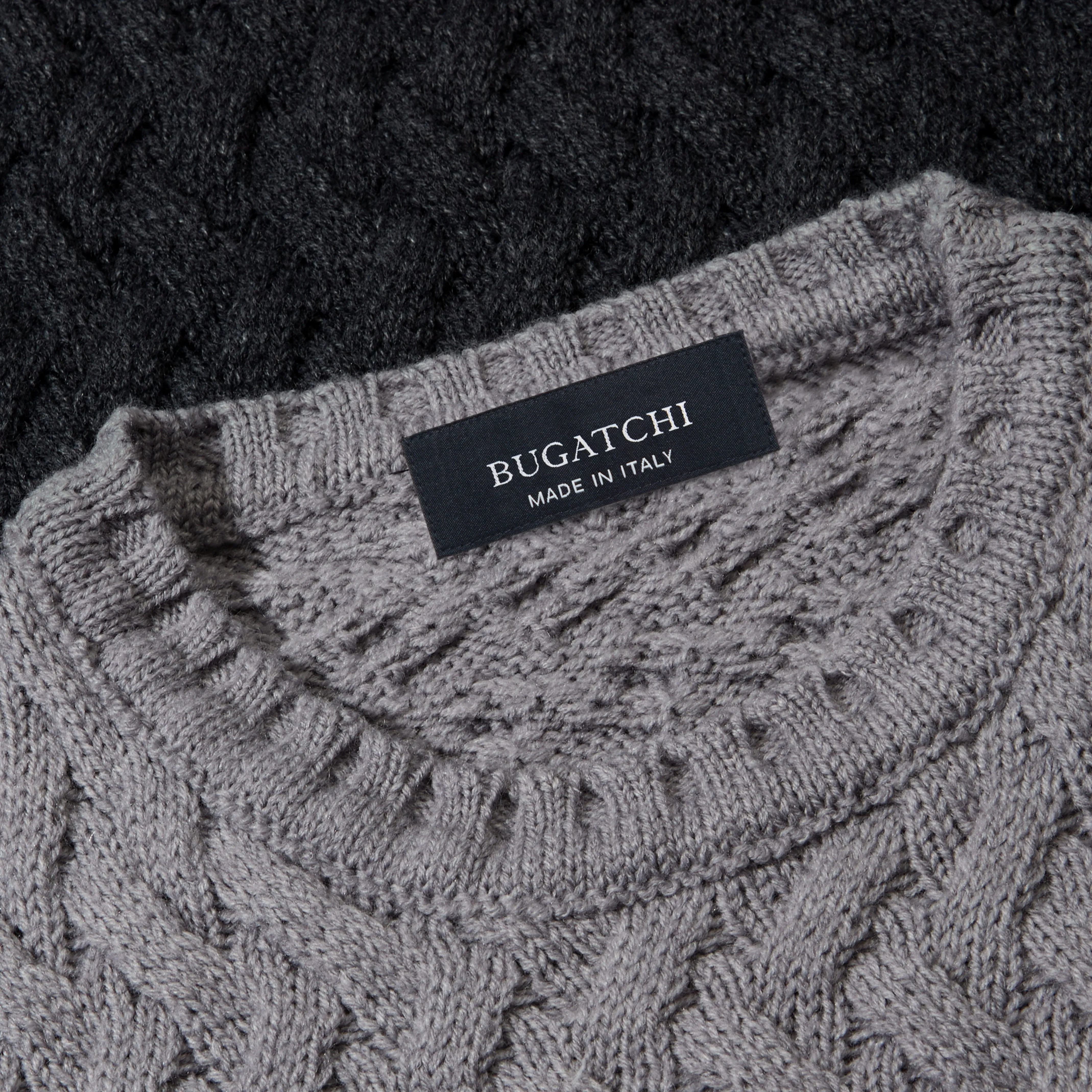 Basketweave Stitch Crew Neck Sweater