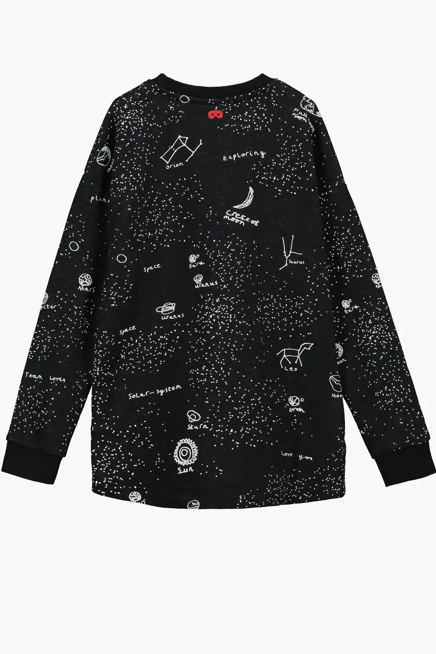 Beau Loves Black Galaxy Kids Sweater