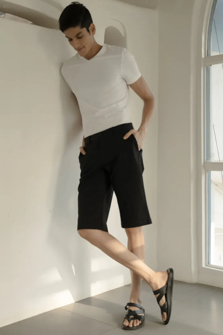 Black Shadow Stretch Chino Shorts