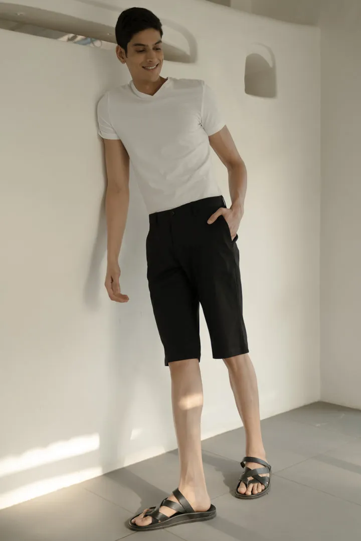 Black Shadow Stretch Chino Shorts