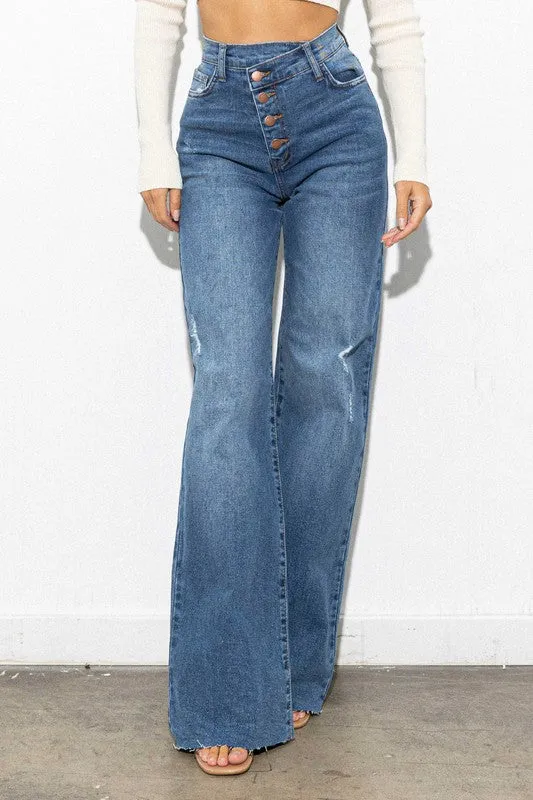 Brandy Criss cross Wide Fit Jeans