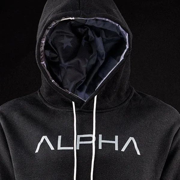 Classic Lined Hoodie | Alpha Blackout American Flag