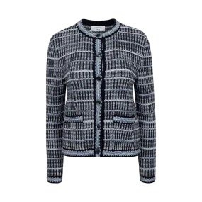 Crewneck Tweed Cardigan