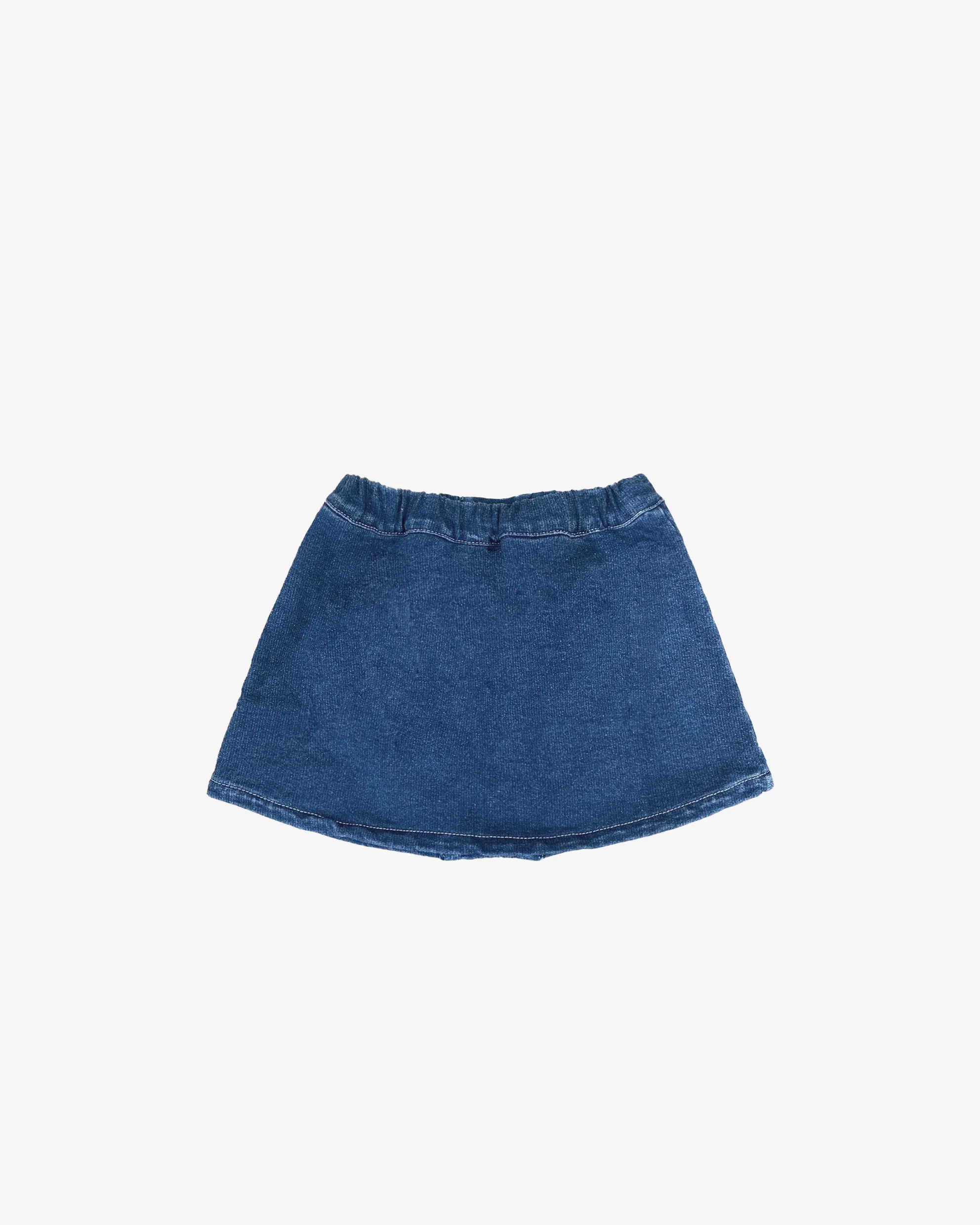 Denim Ruffle Short Skirt