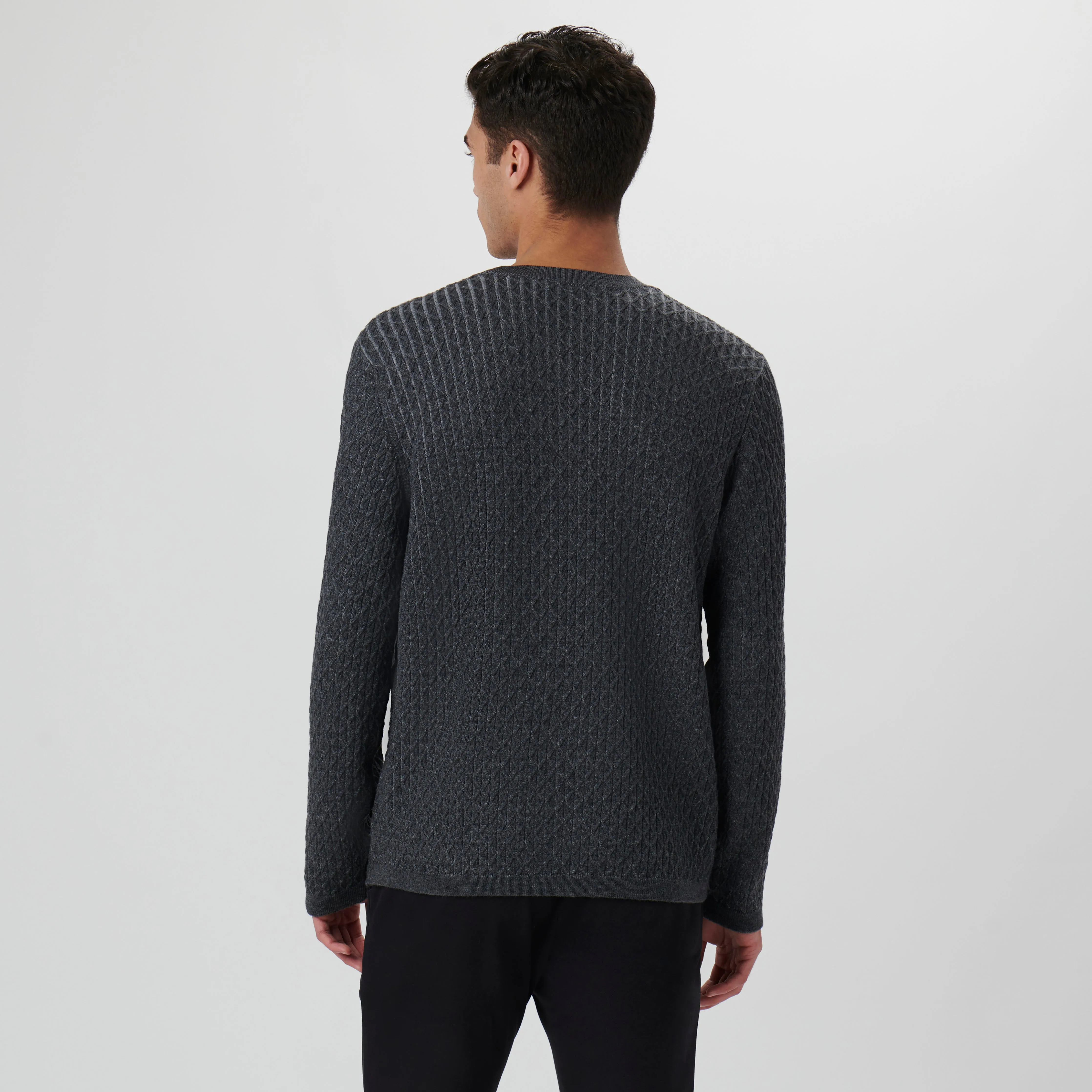 Diamond Stitch Crew Neck Sweater