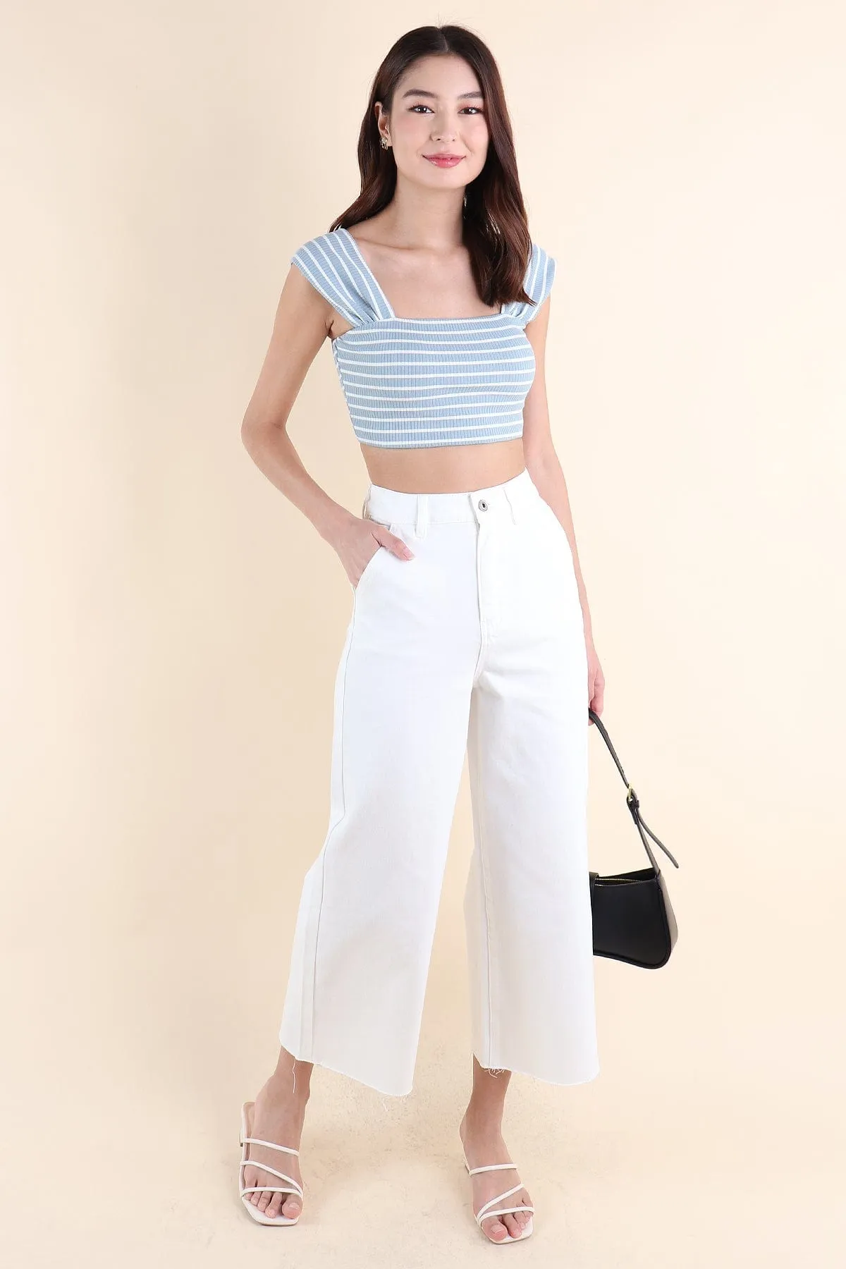 HARRIET WIDE LEG JEANS IN WHITE