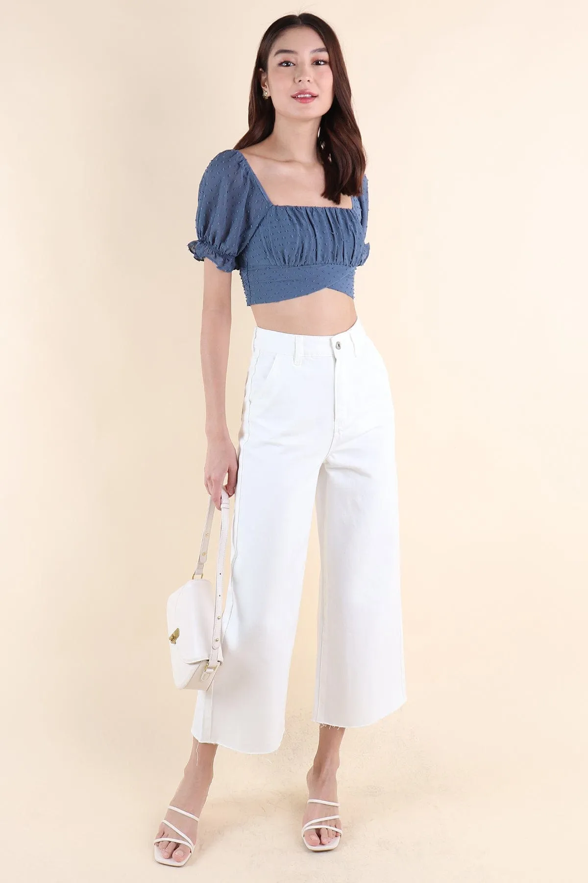 HARRIET WIDE LEG JEANS IN WHITE