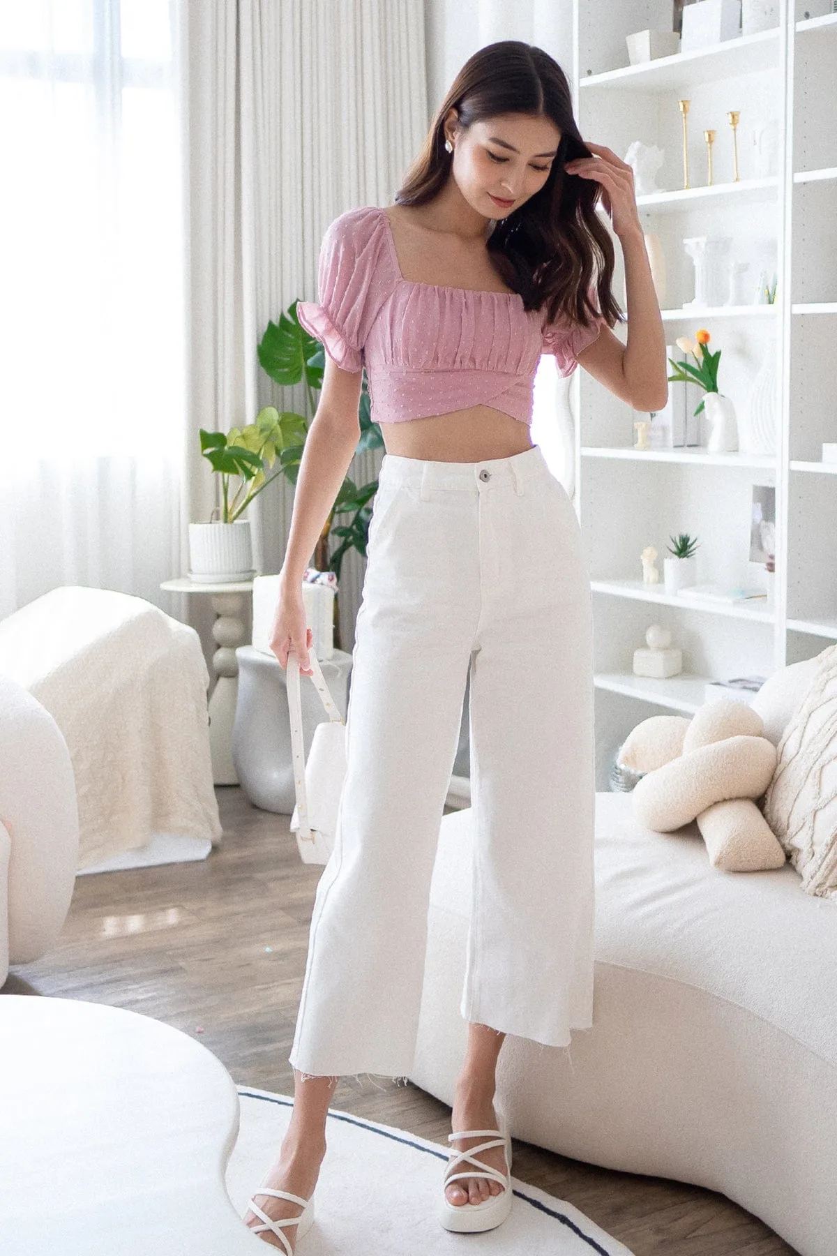 HARRIET WIDE LEG JEANS IN WHITE