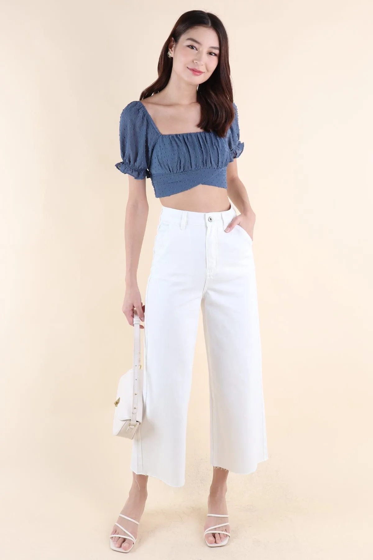 HARRIET WIDE LEG JEANS IN WHITE