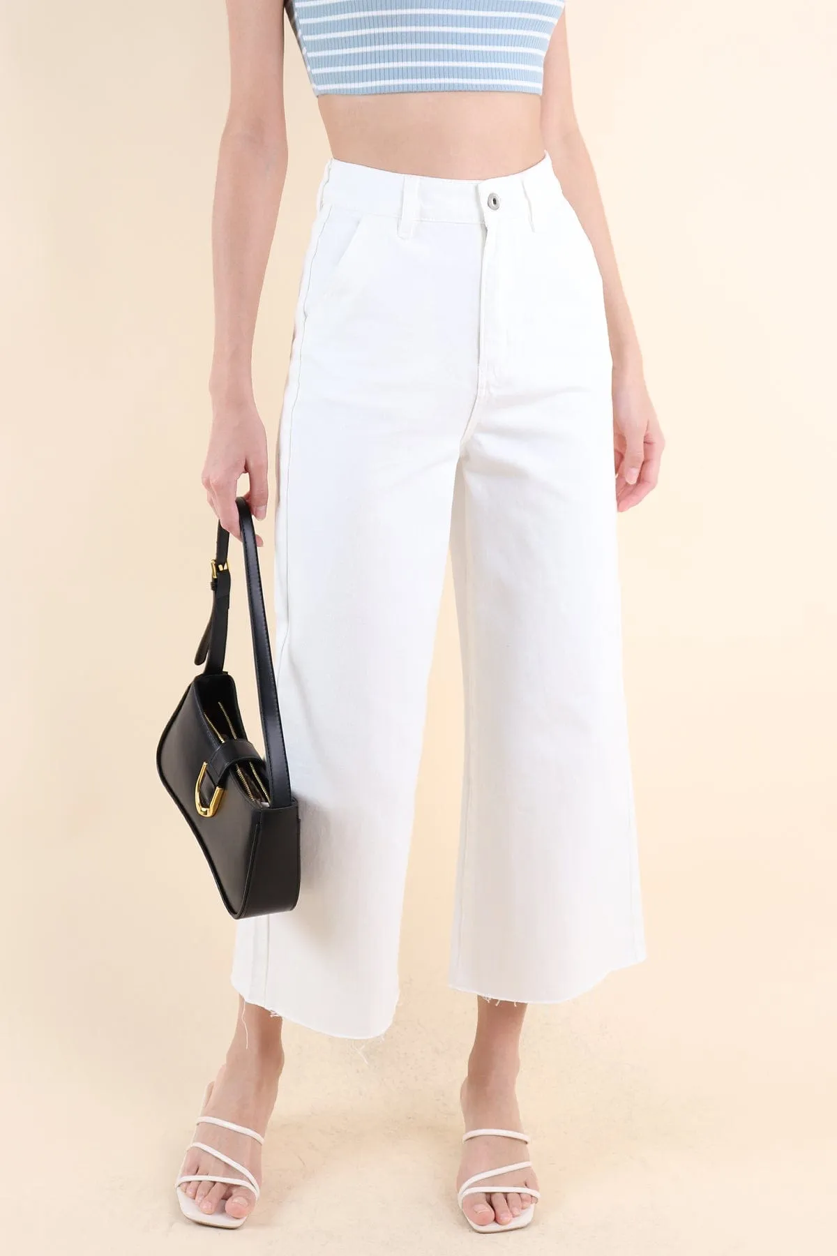 HARRIET WIDE LEG JEANS IN WHITE