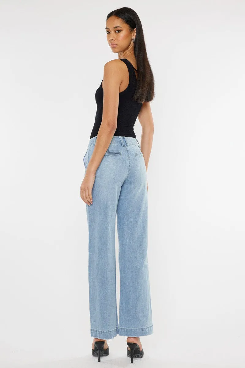 HIGH RISE TROUSER WIDE LEG DENIM