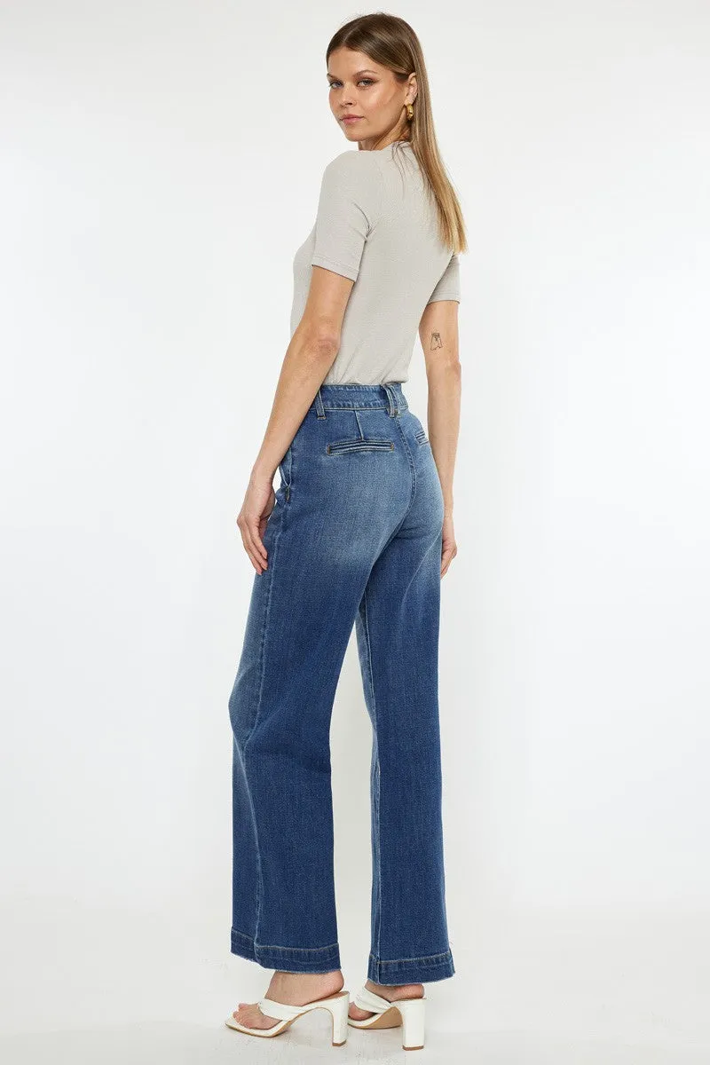 HIGH RISE TROUSER WIDE LEG DENIM