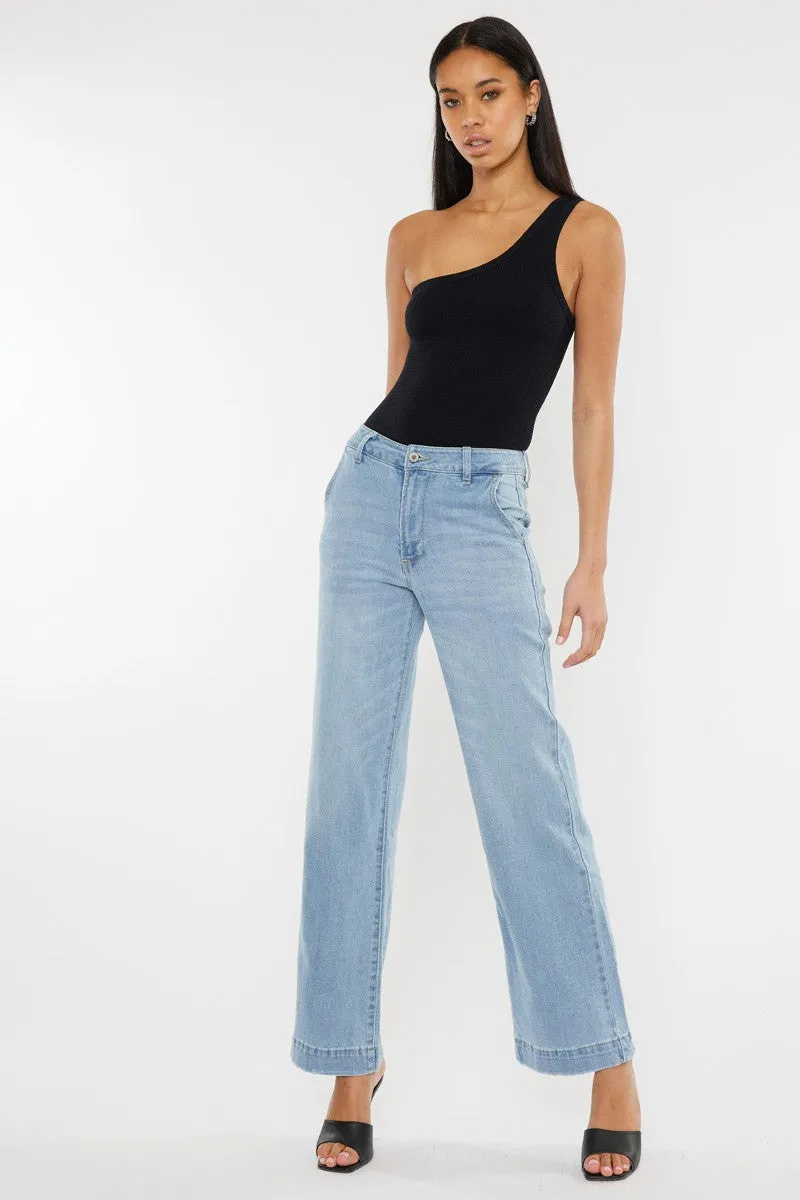 HIGH RISE TROUSER WIDE LEG DENIM