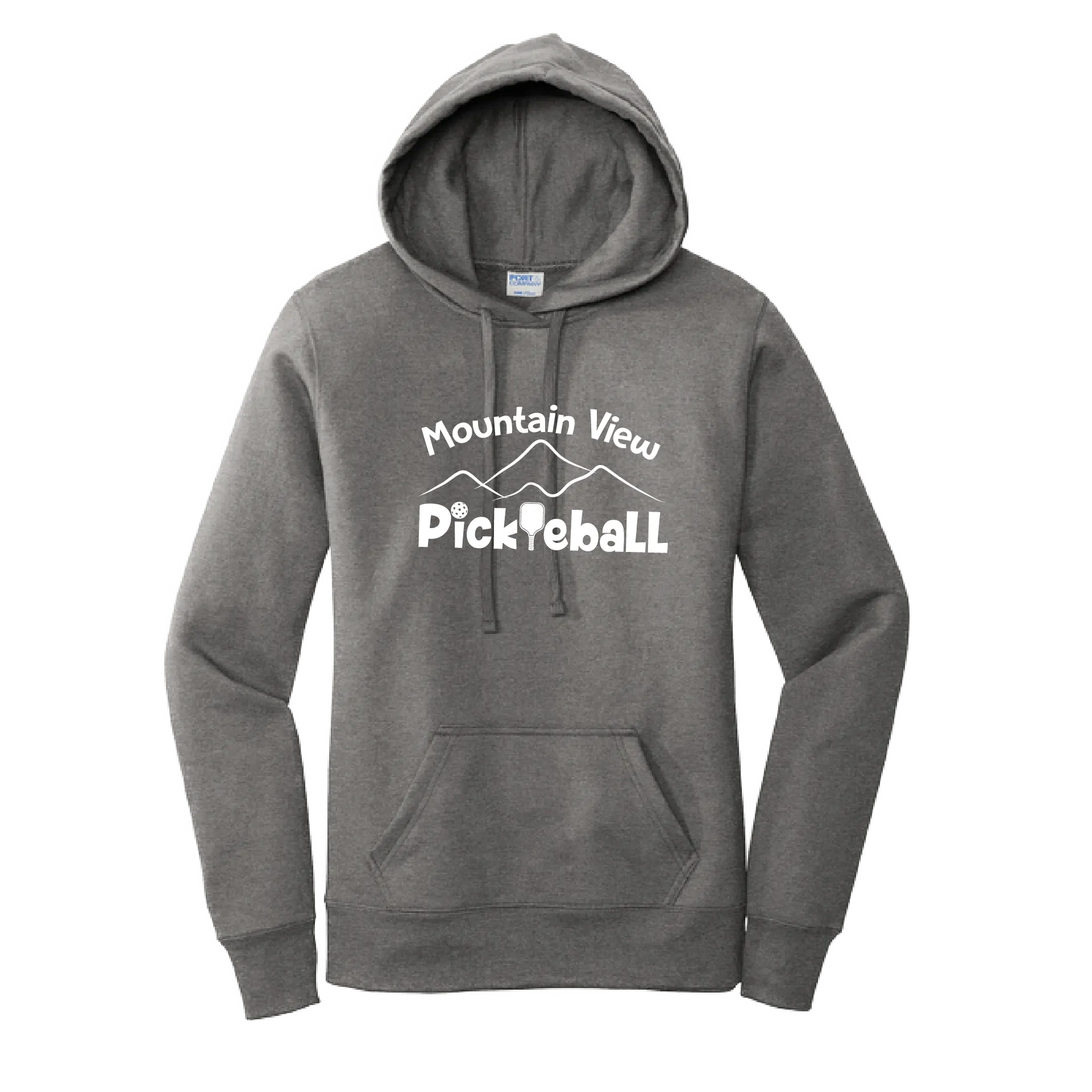 Mountain View Pickleball Club | Women’s Fitted Hoodie Pickleball Sweatshirt | 50% Cotton 50% Poly Fleece