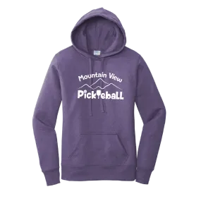 Mountain View Pickleball Club | Women’s Fitted Hoodie Pickleball Sweatshirt | 50% Cotton 50% Poly Fleece