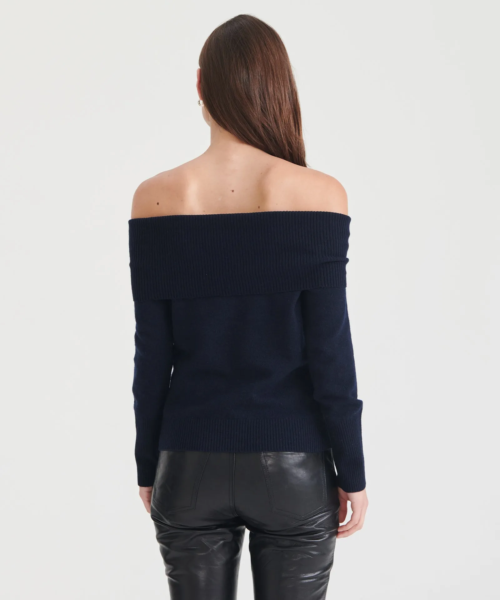 Signature Cashmere Off The Shoulder Sweater