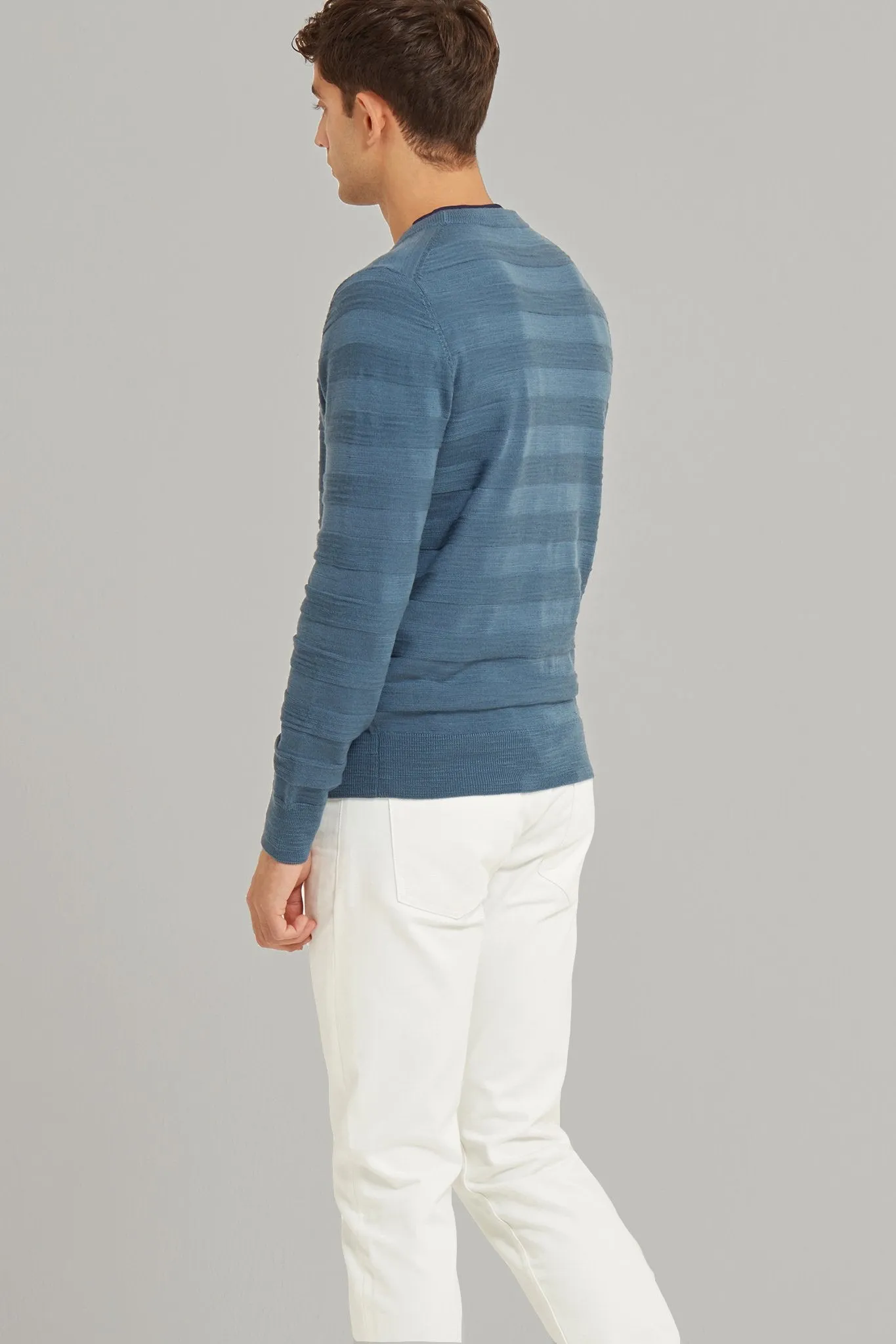 Striped Merino Wool Jacquard Sweater