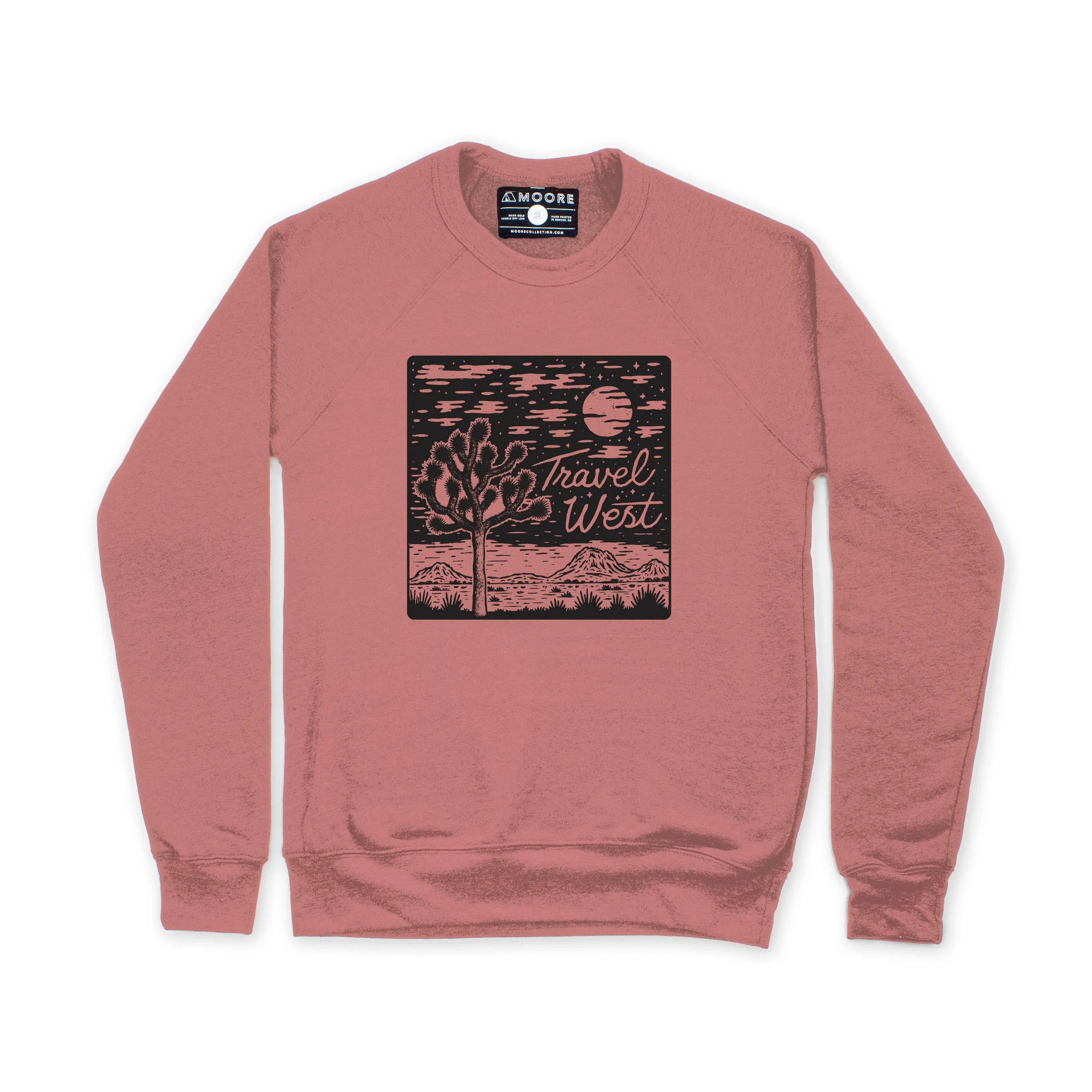 Travel West Crewneck-Mauve