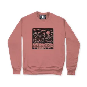 Travel West Crewneck-Mauve