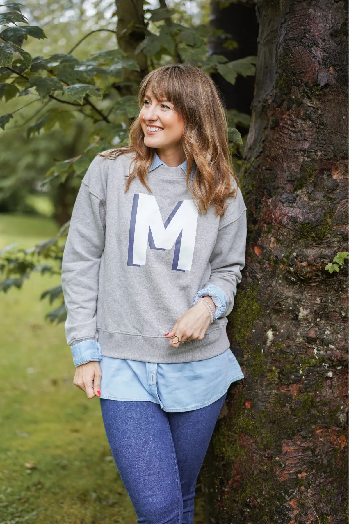 Varsity Initial Boyfriend Sweatshirt