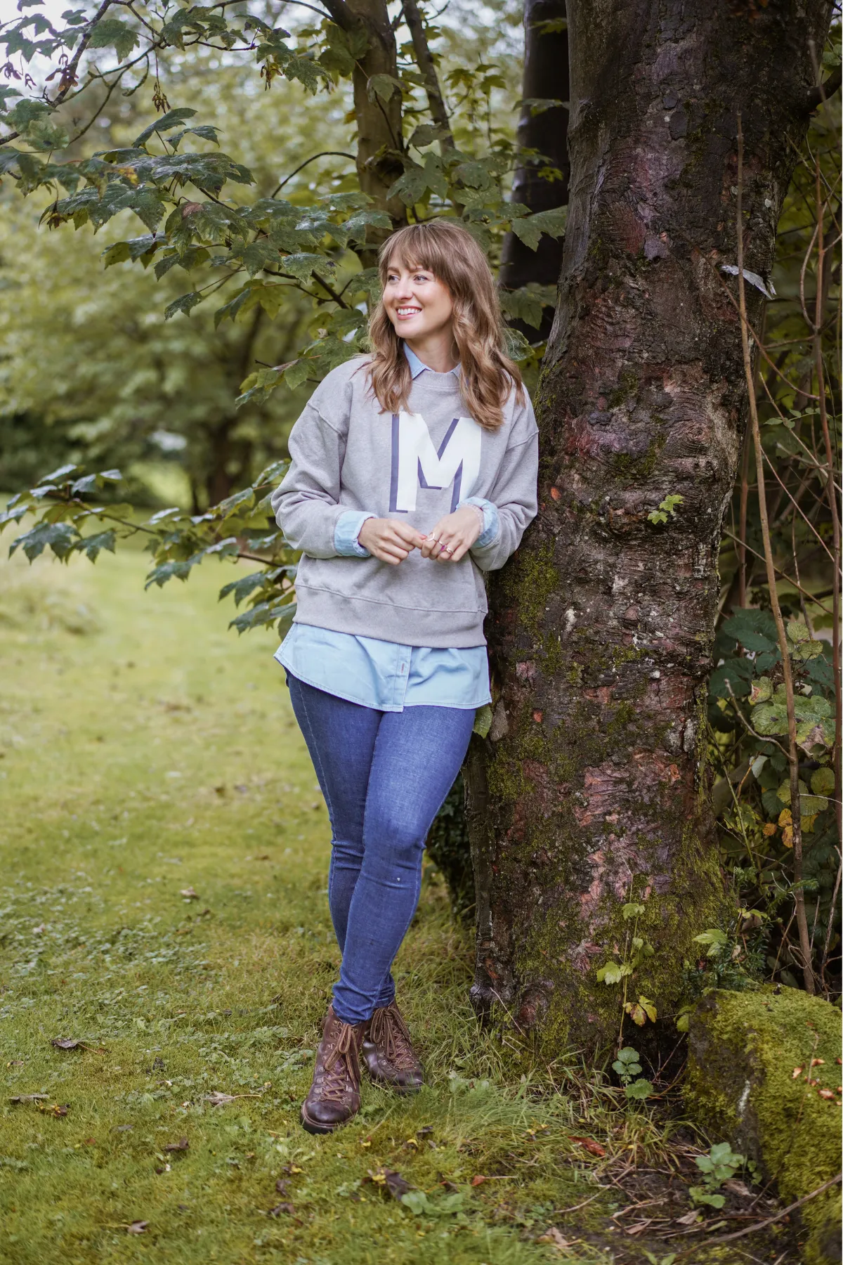 Varsity Initial Boyfriend Sweatshirt